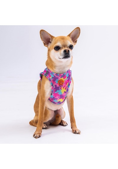 Pawstar Air-mesh Rosea Camouflage Köpek Göğüs Tasması Çok Renkli XS