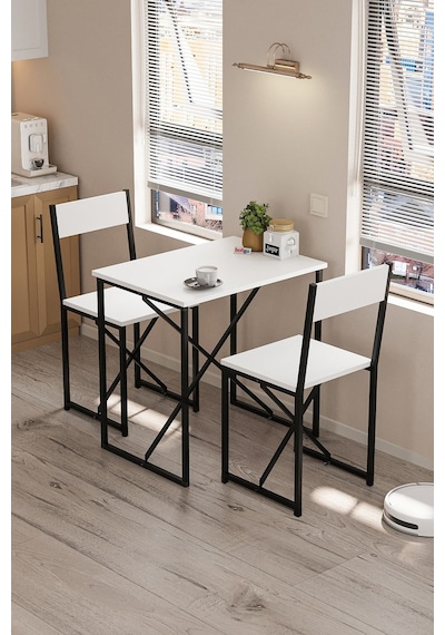 Bofigo 2li Mutfak Seti Mutfak Masa Ve Sandalye Seti Balkon Masası Cafe Seti Maysa Beyaz Bofigo 2li Mutfak Seti Mutfak Masa Ve Sandalye Seti Balkon Masası Cafe Seti Maysa Beyaz