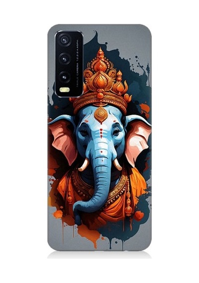 Vivo Y20 Uyumlu Ganesha Ganeşa Desenli Silikon Kılıf