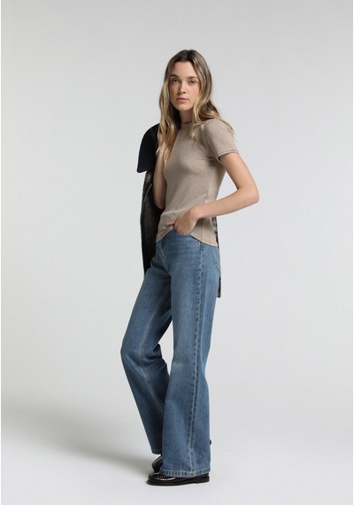 Colin's Colins Slim Fit Kadın Bej Tişört Cl1081838 Q1.v2 Bme