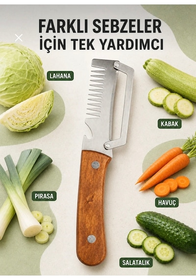 5 İ 1 Arada Çok Fonksiyonlu Paslanmaz Çelik Sebze Doğrayıcı Rende Dilimleyici Soyucu Kesici Ve Şişe Açacağı Gri