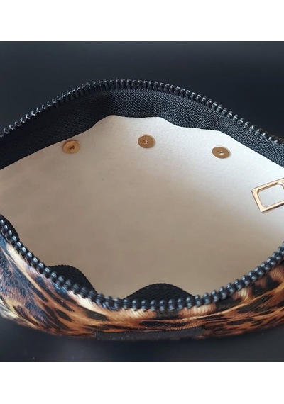 Meryy Collection Clutch Çanta Yıldız Detaylı Leopar