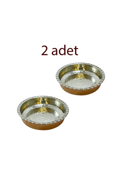 Çirtikli Bakır Kahvaltılık Ve Çerezlik 2 Adet Bakır