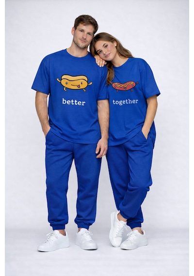Better Together Baskılı Sevgili Kombini Çift Tişört Oversize Unis Lacivert Better Together Baskılı Sevgili Kombini Çift Tişört Oversize Unis Lacivert
