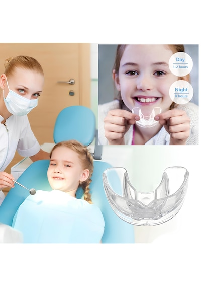 Çocuk Diş Silikon Ortodontik Parantez 3 Lü Set D1 D2 D3 Şeffaf