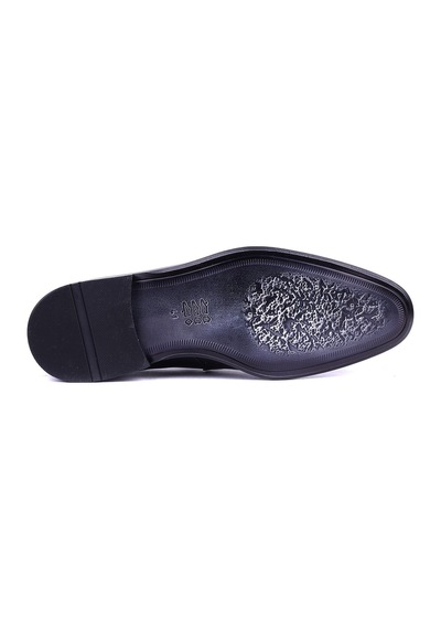 Shoetyle - Hakiki Rugan Deri Siyah Renk Klasik Erkek Ayakkabı - 900-2602-1487