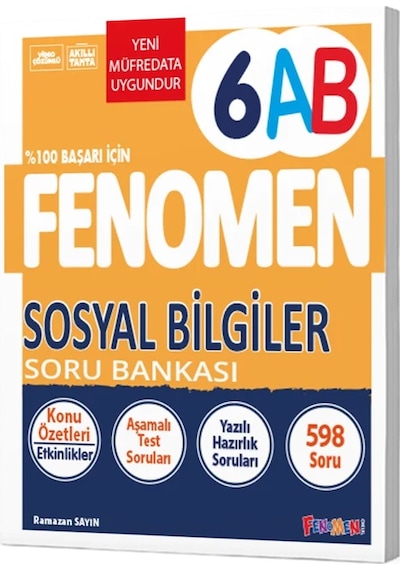 6. Sınıf Sosyal Bilgiler A Ve B Soru Bankası Fenomen Yayınları