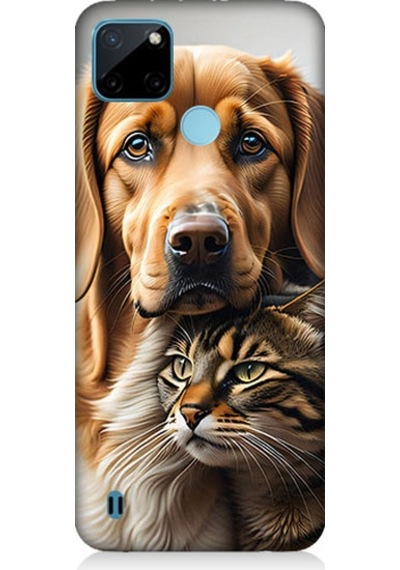 Realme C21y Uyumlu Dostluk Portresi Desenli Silikon Kılıf
