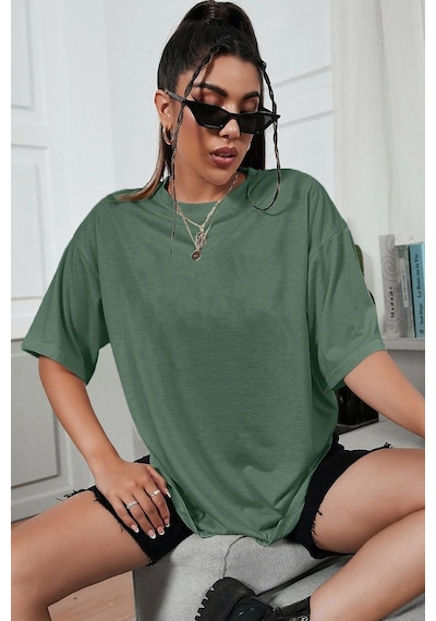 Unisex Pamuklu T-shirt Yeşil