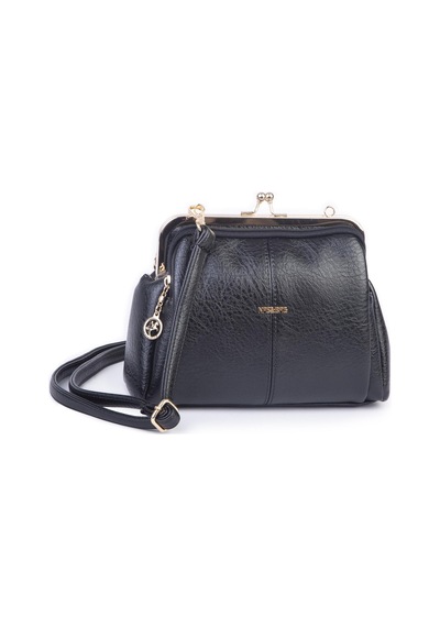 Nas Bag Burslu Klipsli Vintage Omuz Ve Çapraz Çanta 23x20 Cm Ebatlarındadır Siyah Victoria