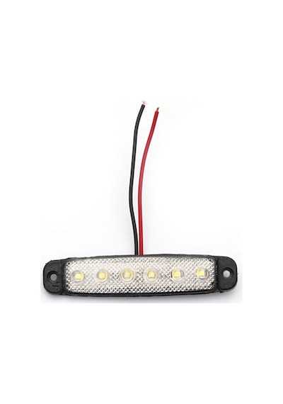 (10 ADET) BEYAZ 6 LEDLİ PARMAK LAMBA 24V