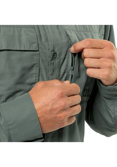 Jack Wolfskın Jack Wolfskin Erkek Gömlek Barrier L/s Haki 4311
