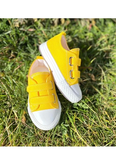 Çocuk Çırtlı Ayakkabı .kız Çocuk Işıklı Sneaker, Sarı