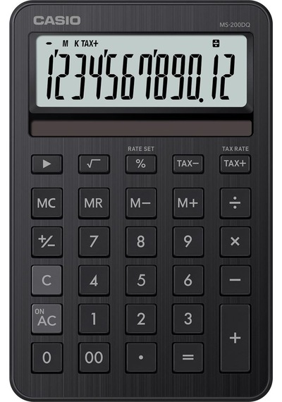 Casio Ms-200dq-bk-w-dp Hesap Makinesi Desktop Gri - Siyah
