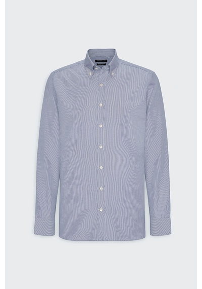 AC&Co / Altınyıldız Classics Erkek Beyaz Mavı Slim Fit Dar Kesim Düğmeli Yaka Çizgili Gömlek Beyaz Mavı AC&Co / Altınyıldız Classics Erkek Beyaz Mavı Slim Fit Dar Kesim Düğmeli Yaka Çizgili Gömlek Beyaz Mavı