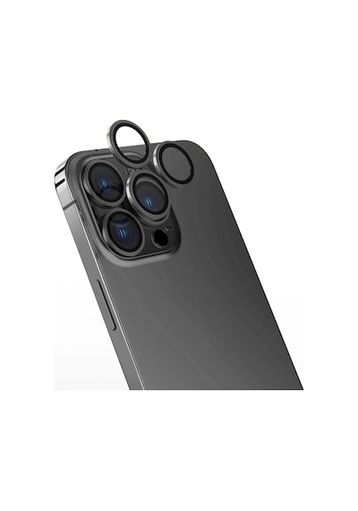 Apple Uyumlu iPhone 15 Pro Zore Cl-13 Kamera Lens Koruyucu Koyu Gri
