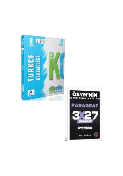 Paraf 2027 8. Sınıf Türkçe Kolay Orta Branş Deneme+ Evp Akademi Paragraf