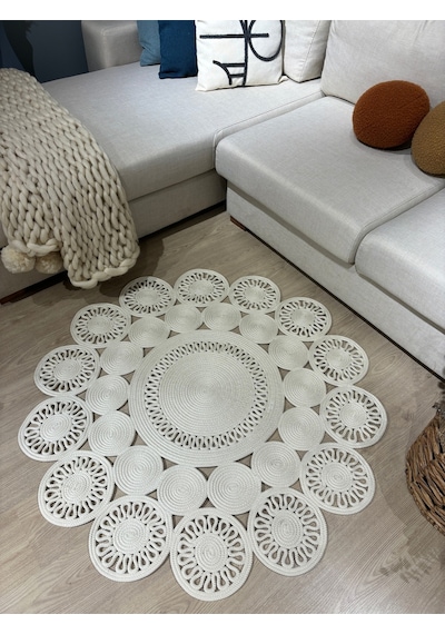 Mavaux Marguerite Trikot Papatya Model Kilim Krem
