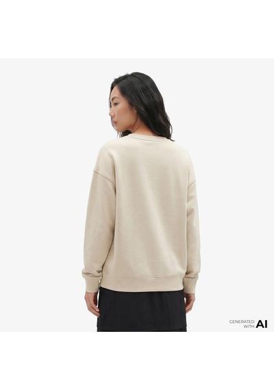 Puma Essential Small Logo Relaxed Crew Kadın Beyaz Sweatshirt633268 Krem