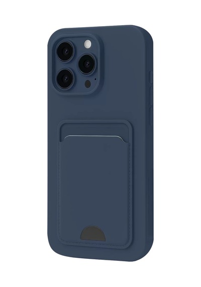 Newface Apple İphone 16 Pro Kılıf Kelvin Kartvizitli Silikon - Lacivert