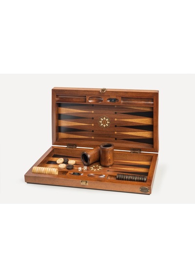 Pure Black Ash Backgammon Set Handmade Mazel