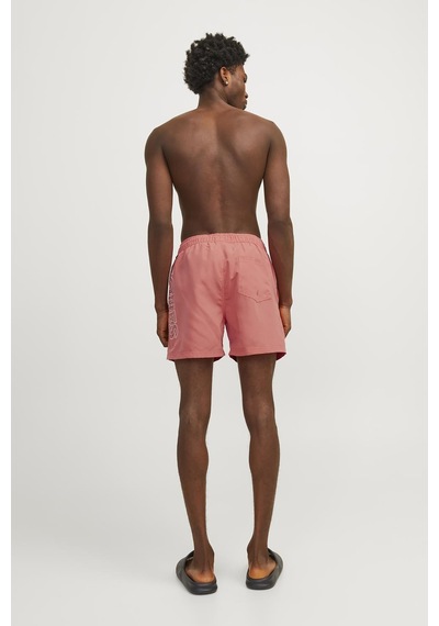 Jack & Jones Erkek Logo Baskılı Deniz Şortu - Fiji 12253118 - Gülkurusu