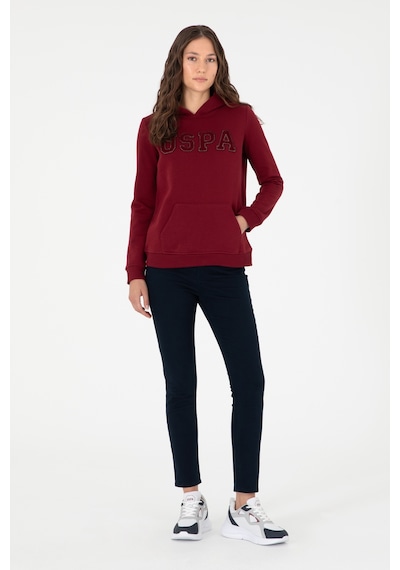 U.S. Polo Assn. Kadın Bordo Basic Kapüşonlu Sweatshirt 50296931-VR014 U.S. Polo Assn. Kadın Bordo Basic Kapüşonlu Sweatshirt 50296931-VR014