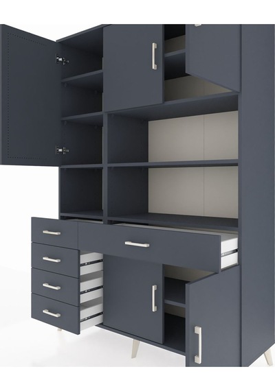Hyperion Dolap 9 Raflı 5 Çekmeceli 5 Kapaklı 132x44x195 Antrasit-antrasit/antrasit Antrasıt/antrasıt - Antrasıt Hyperion Dolap 9 Raflı 5 Çekmeceli 5 Kapaklı 132x44x195 Antrasit-antrasit/antrasit Antrasıt/antrasıt - Antrasıt