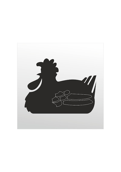 Folyo Sticker Tavuk 160cm Uzunluk Siyah