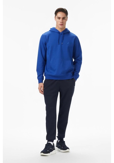 Nautica Erkek Mavi Classic Fit Kapüşonlu Sweatshirt-11589 Mavi