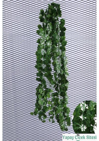 Yapay Çiçek Sitesi Yapay Sık Yapraklı Philodendron İp Sarmaşığı 210 Cm - 12 Adet Yeşil