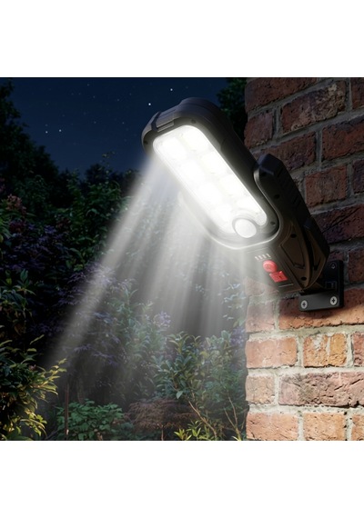 Panther Güneş Enerjili Solar + Usb Şarjlı Hareket Sensörlü Bahçe / Sokak Aydınlatma Armatürü 2 Adet