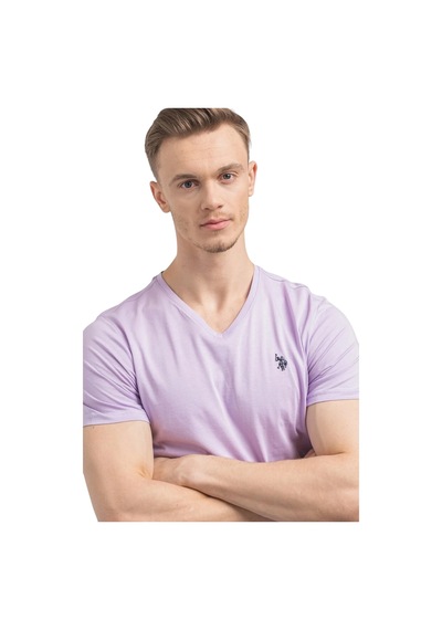 U.S. Polo Assn. Erkek V Yaka T-shirt Lila