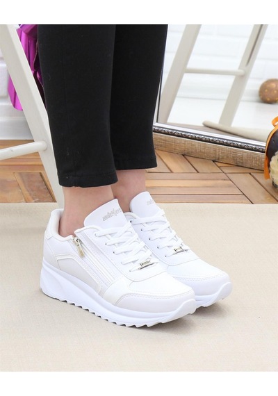 Wickers 2161 Beyaz 36 40 Günlük Kadın Sneakers Beyaz