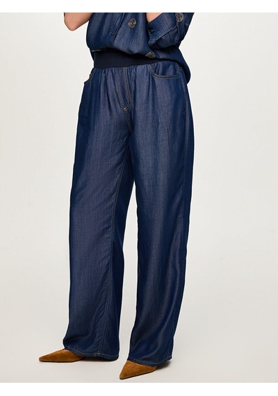 Faik Sönmez Wıde Leg Fıt Beli Lastikli Liyoselli Rahat Jean Pantolon S26jpn010 Us26jpn01027 İndigo Faik Sönmez Wıde Leg Fıt Beli Lastikli Liyoselli Rahat Jean Pantolon S26jpn010 Us26jpn01027 İndigo