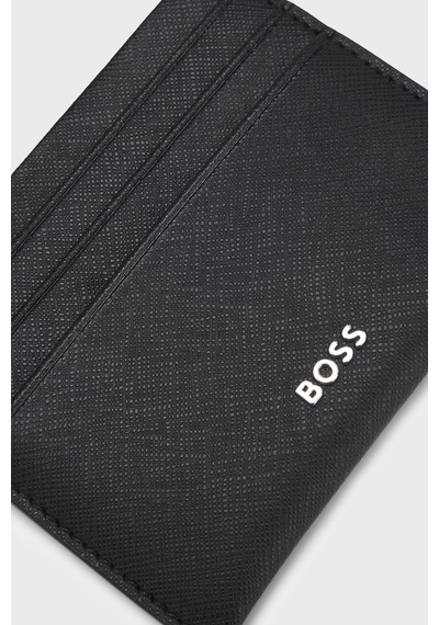 Boss Logolu Deri Kartlık Erkek Kartlık 50568400 001 Siyah SİYAH
