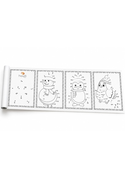 Haydi Dekor Kış Mevsimi Nokta Birleştirme Ve Boyama Rulosu 30 Cm X 4 Metre Çocuklar Için Eğitici Boyama Kağıdı Okul Öncesi Aktivite 1 Adet