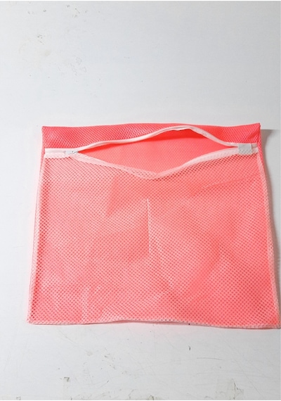 Pembe Fermuarlı - Hassas Çamaşır Terlik Ayakkabı Yıkama Filesi Büyük Boy Çok Renkli