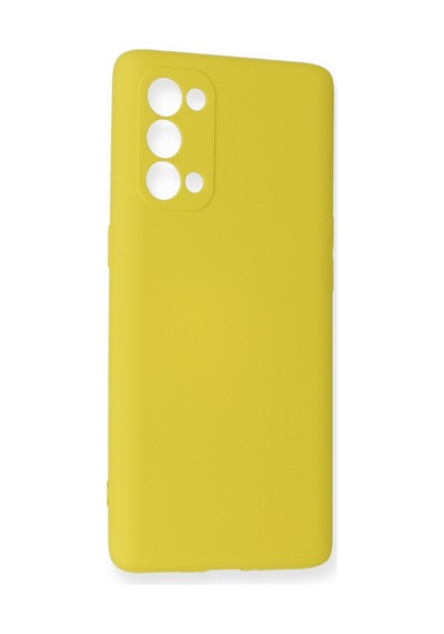 Oppo Reno 5 Pro Uyumlu Kılıf Nano İçi Kadife Silikon - Sarı