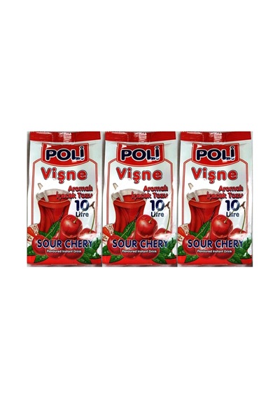 Vişne Aromalı Içecek Tozu - Soğuk Toz Vişne 3 Adet X 450 Gr 10litre Diğer
