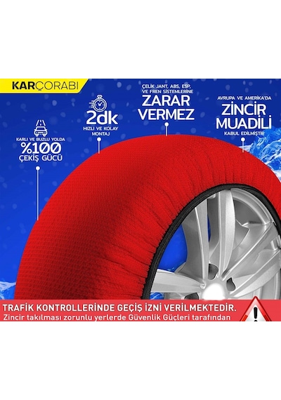 Kar Çorabı 145/60/13  Ebat Uyumlu 2 ADET