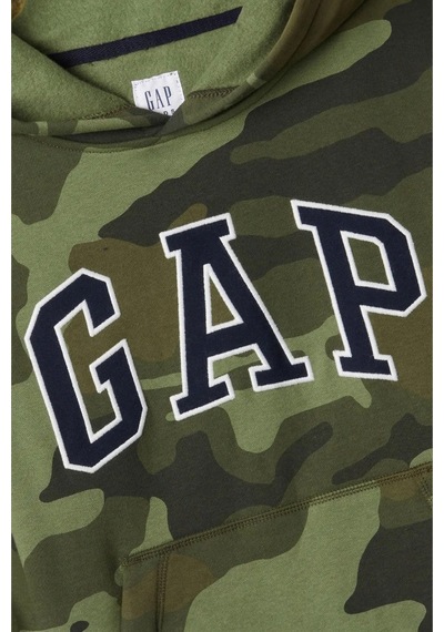 Gap V-frch Ft Bas Herıtage Logo Po Sweatshırt-24460 Yeşil