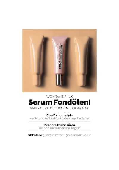 Avon Serum Fondöten Spf30 Medium Beige 30 ML