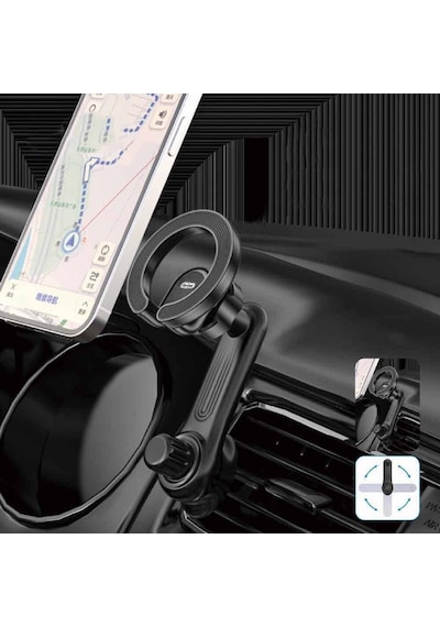 Go Des Gd-hd311 Magsafe Magnetik 360 Derece Dönebilen Başlıklı Telefon Tutucu Havalandırma Tasarım