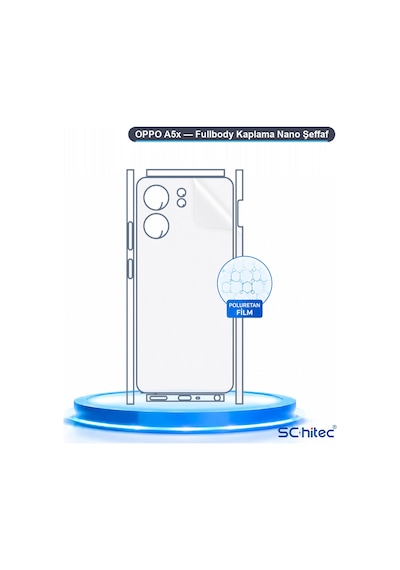 Oppo A5x Uyumlu Fullbody Arka Kaplama Hidrojel Koruyucu Film