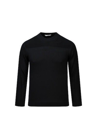 Hatemoğlu Siyah Regular Fit Bisiklet Yaka Rayon Kazak 2977627 Siyah