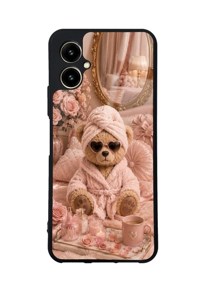Omix X5 Pink Teddy Spa Tasarımlı Glossy Telefon Kılıfı Pembe