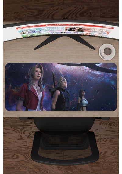 Final Fantasy Kaymaz Dikişli Kauçuk Oyuncu Mousepad V3 - 70x30 Xl Gaming Mouse Pad Fare Altlığı