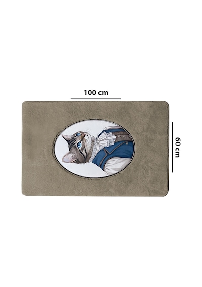 Modcat Taş Tekli Nakışlı Banyo Paspası ,kaymaz Tabanlı 60x100cm Taş-tek