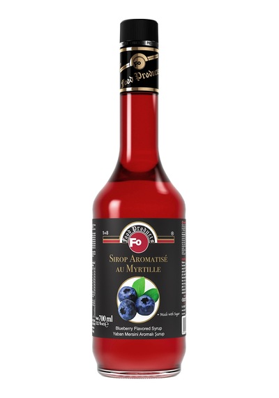 Yaban Mersini Aromalı Şurup - Şekerli 700 Ml